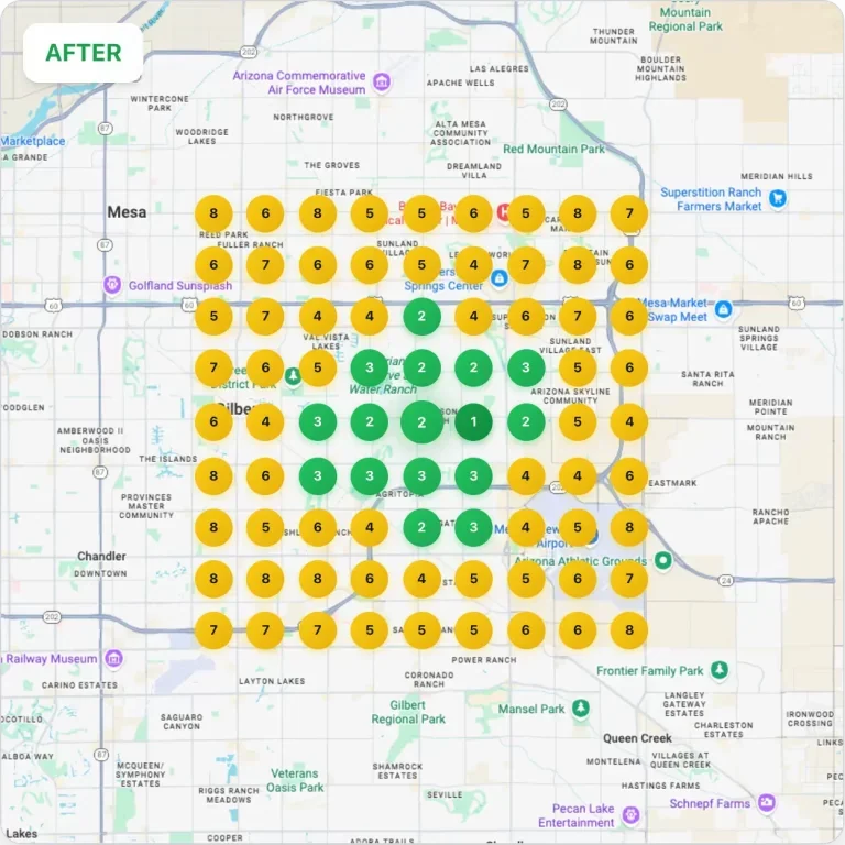 Mesa & Gilbert, Arizona GeoGrid after