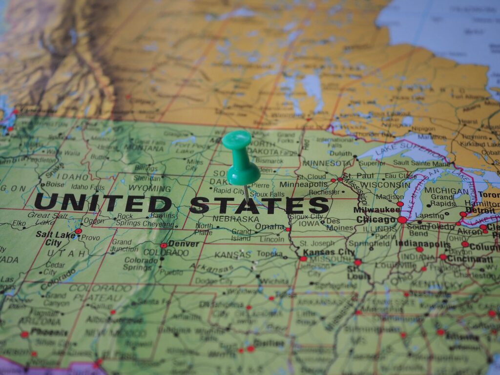Pin marking a location on a map of the United States, where local citations put an HVAC business