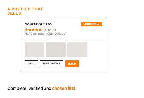 Google Business Profile wireframe